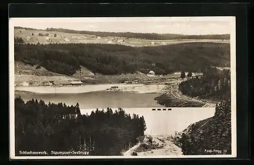 AK Titisee /Schwarzwald, Schluchseewerk, Staumauer-Seebrugg