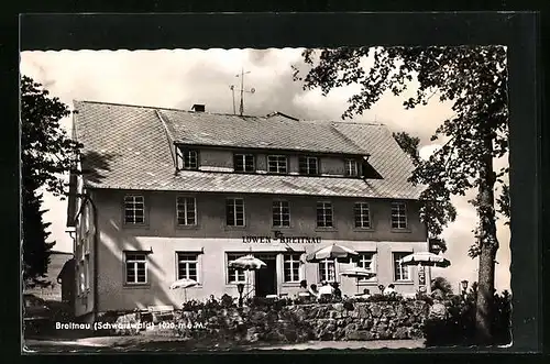 AK Breitnau /Schwarzwald, Gäste auf der Terrasse des Löwen Breitnau