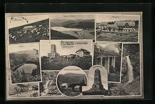 AK Feldberg /Schwarzwald, Feldsee, Postkutsche, Ravenna Viadukt