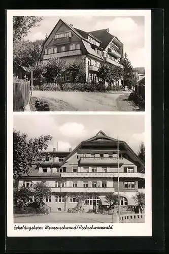 AK Menzenschwand, Strassenpartie mit Erholungsheim