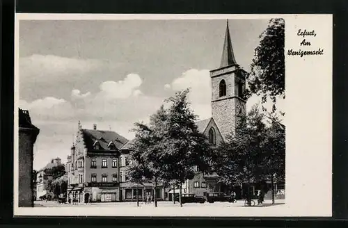 AK Erfurt, Wenigemarkt mit Kirche