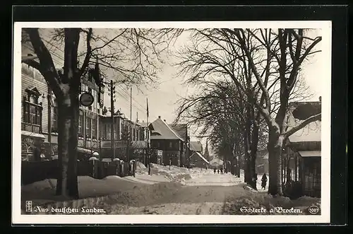 AK Schierke a /Brocken, Blick vom Hotel Fürstenhöh auf die Kirche