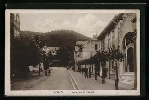 AK Tabarz, Zimmerbergstrasse am Cafe Kornhass