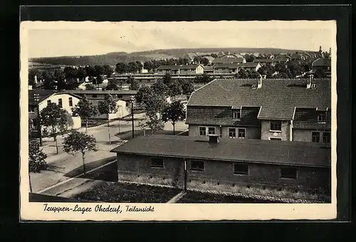 AK Ohrdruf i. Th., Blick über Gebäude des Truppen-Lagers