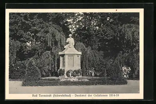 AK Bad Tennstedt, Denkmal der Gefallenen 1914-18