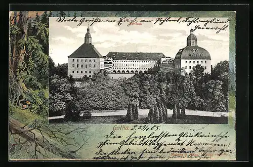 AK Gotha, Ansicht des Schlosses