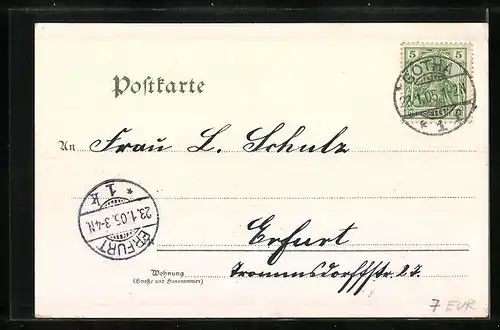 AK Gotha, Ansicht des Schlosses