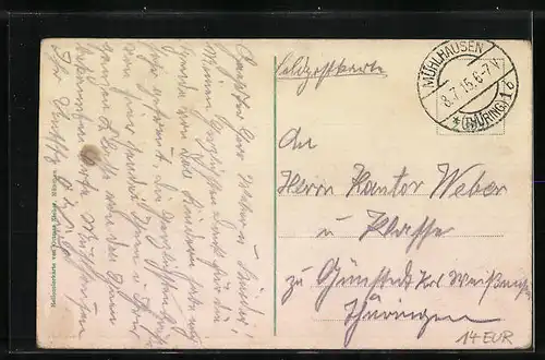 AK Mühlhausen i. Th., Stadtpark-Restaurant Parkhaus