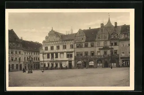 AK Weimar, Marktplatz mit Lucas-Cranach-Haus