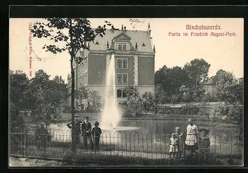 AK Bischofswerda, Partie im Friedrich August-Park