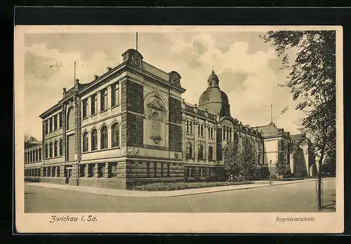 AK Zwickau i. Sa., Ingenieurschule, Gesamtansicht