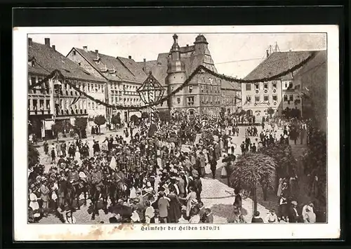 AK Hildburghausen, Heimkehr der Helden 1870 /71