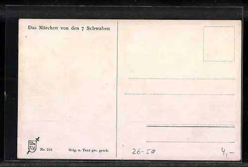 Künstler-AK Hans Boettcher: Die sieben Schwaben, Jokele gang du voran..., Märchen