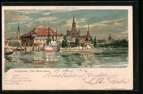 Künstler-AK Carl Biese: Konstanz, Das Kaufhaus