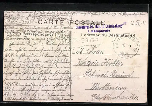 AK Sains-du-Nord, Cafe de la Gare, Rue de la Gare