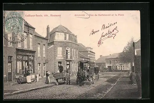 AK Aulnoye, Rue de Berlaimont et la Place