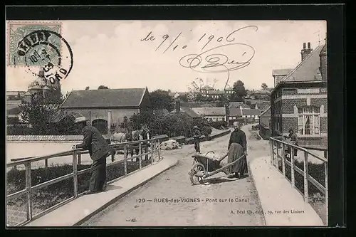 AK Rues-des-Vignes, Pont sur le Canal