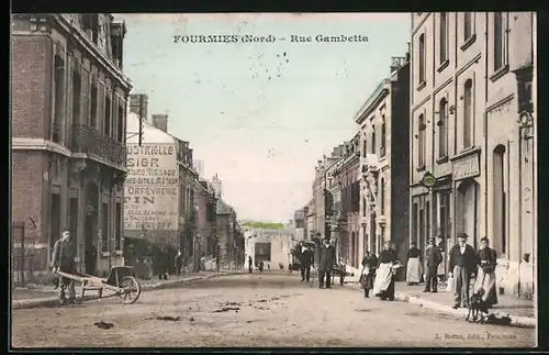 AK Fourmies, Rue Gambetta