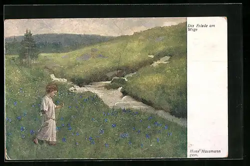 Künstler-AK sign. Hans Massmann: Der Friede am Wege