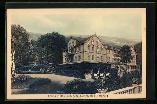 AK Bad Harzburg, Löhrs Hotel von Fritz Bürchl