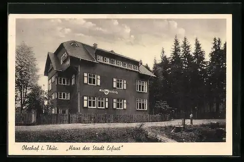 AK Oberhof i. Thür., Haus der Stadt Erfurt