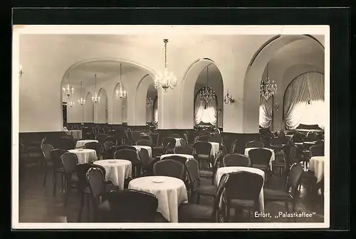 AK Erfurt, Palastkaffee, Innenansicht