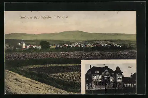 AK Bad Beinstein i. Remstal, Heilbad & Panorama der Ortschaft