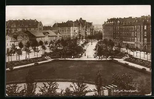 AK Erfurt, Strassenflucht am Nordpark
