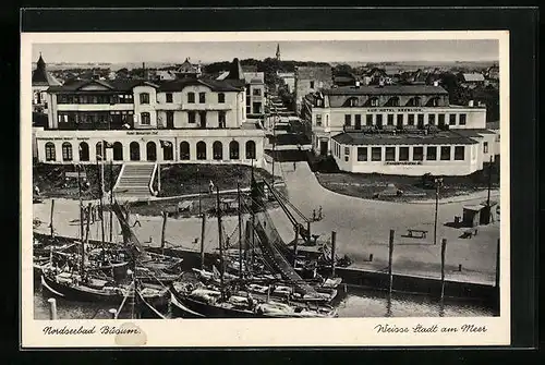 AK Büsum, Am Hotel Büsumer Hof u. Seeblick