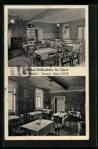 AK Erfurt, Gasthof Waltersleben, Innenansicht