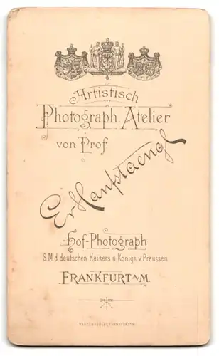 Fotografie E. Hanfstaengl, Frankfurt a. M., Elegant gekleideter Herr mit Schnauzbart