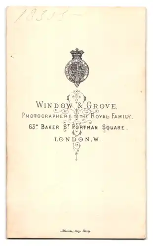 Fotografie Window & Grove, London-W., 63 A Baker St. Portman Square, Älterer Herr im Anzug mit Vollbart