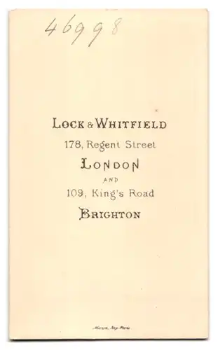 Fotografie Lock & Whitfield, London, 178. Regent Street, Mann mit Schnaubart und Krawatte