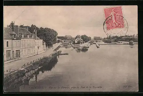 AK Auxerre, Vue sur les Ocreries, prise du Pont de la Tournell