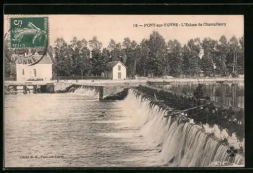 AK Pont-sur-Yonne, L'Ecluse de Champfleury