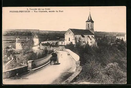 AK Pierre-Perthuis, Vue Generale, entree du Pont
