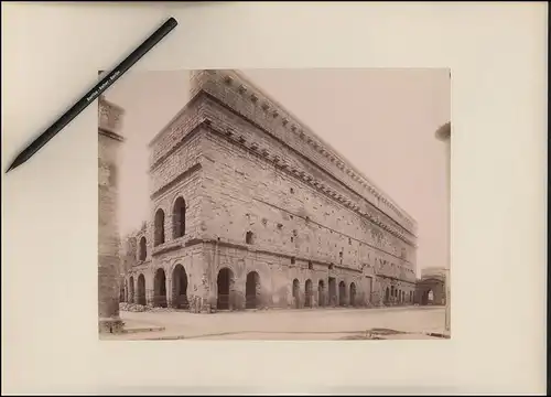 Fotografie ND Phot - Neurdein Freres, Paris, Ansicht Orange, La Faccade du Theatre Romain