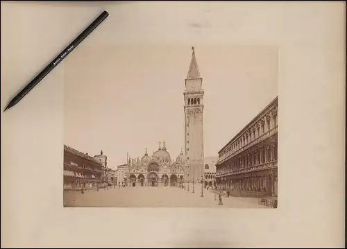 Fotografie Giovanni Battista Brusa, Venezia, Ansicht Venedig - Venezia, Piazza S. Marco