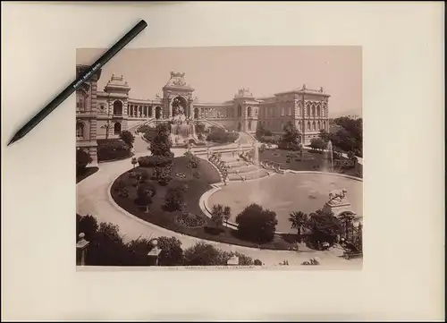 Fotografie G.J. Phot - Jean-Baptiste Giletta, Ansicht Marseille, Palais Longchamp