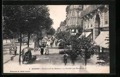 AK Angers, Boulevard de Saumur - Le Marché aux Fleurs