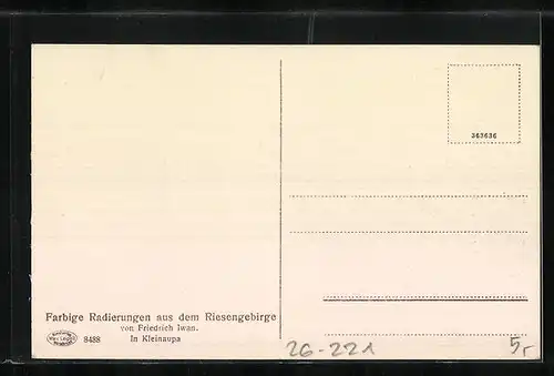 Künstler-AK Friedrich Iwan: In Kleinaupa