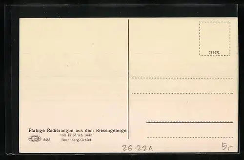 Künstler-AK Friedrich Iwan: Brunnberg-Gebiet