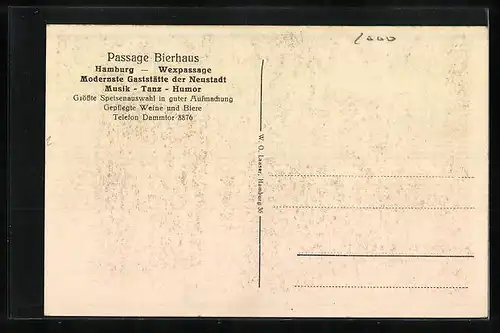 AK Hamburg-St.Georg, Passage Bierhaus, Innenansicht