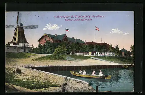 AK Moorwerder / Harburg, Gasthaus von R. Stuhlmann, Windmühle