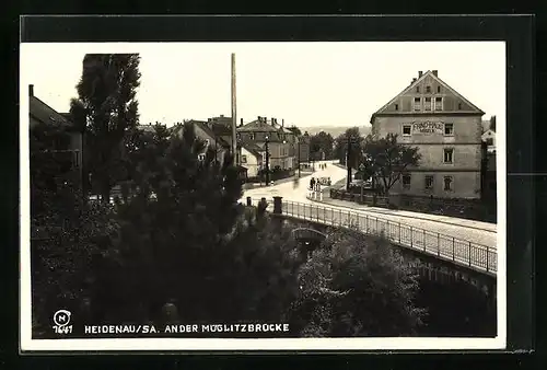 AK Heidenau /Sa., Frind-Haus an der Müglitzbrücke