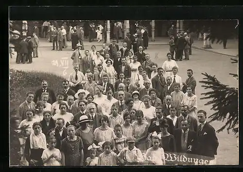 Foto-AK Bad Wildungen, Gruppenfoto einer Gesellschaft