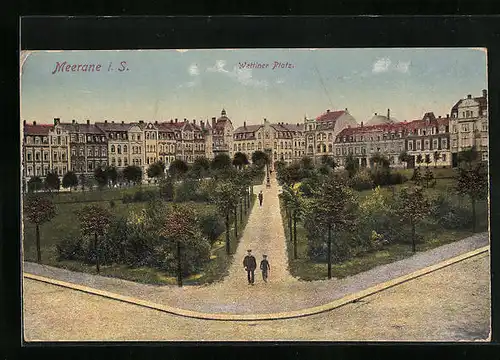 AK Meerane /Sa., Wettiner Platz