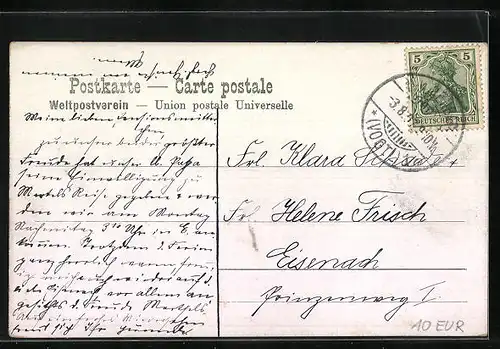 AK Reichenbach i. V., Solbrigsplatz mit Bismarckdenkmal