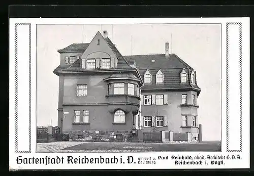 AK Reichenbach i. V., Villengebäude des Architekten Paul Reinhold