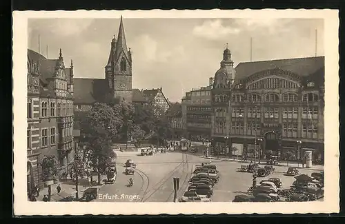 AK Erfurt, Anger aus der Vogelschau